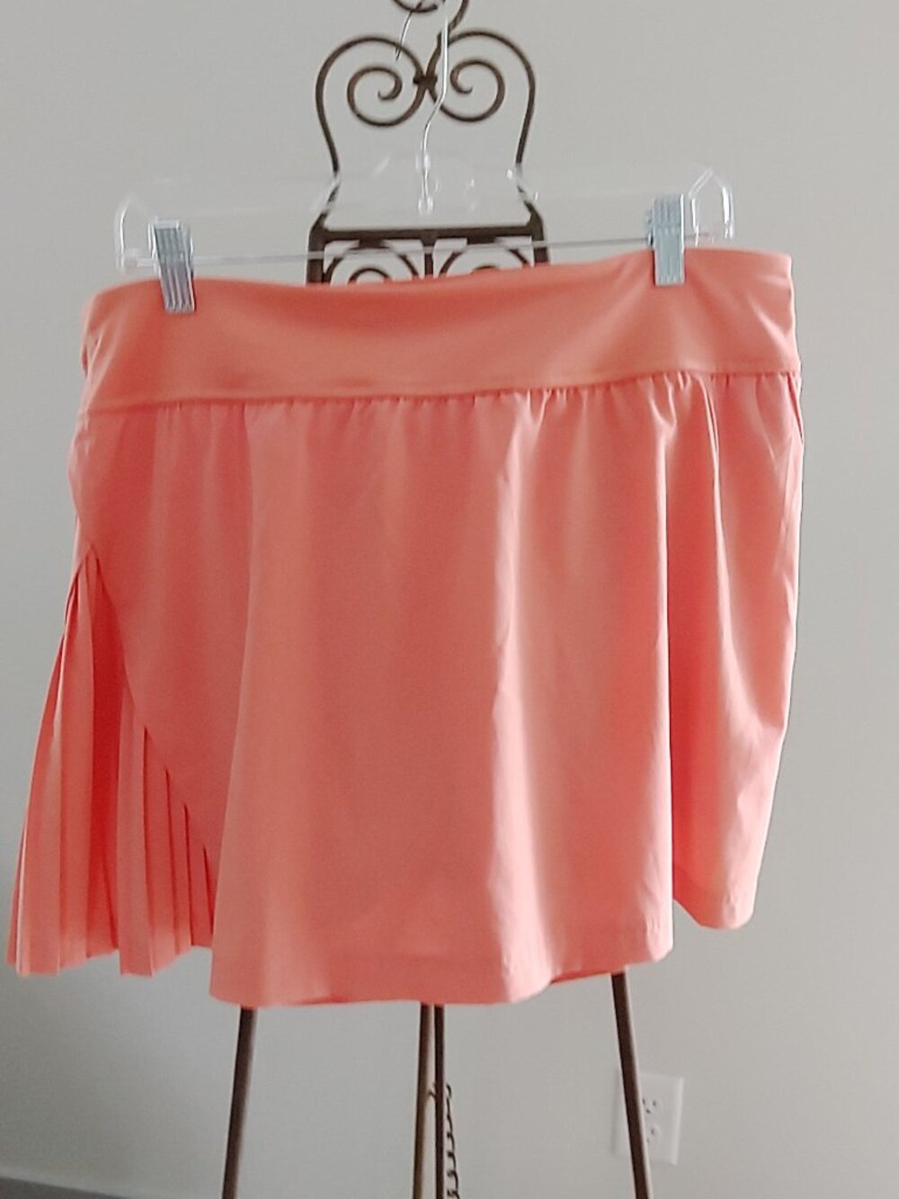 Xersion Skort Activewear Tennis Pickleball Pleats Peach Pull-On Shorts XL